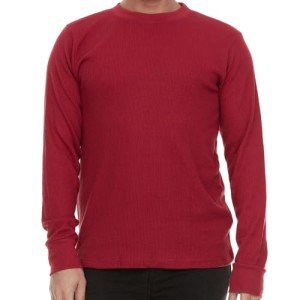 Men's Heavyweight Waffle Thermal Shirt - Burgundy 5X