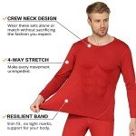 Men's Fleece Lined Thermal Underwear Set - Red