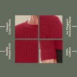 Men's Heavyweight Waffle Thermal Shirt - Burgundy 5X