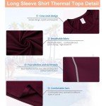 Men's Thermal Long Sleeve Compression Shirt - Wine Red