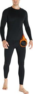 HOPLYNN Men's Thermal Underwear Set - Ultra Soft Black