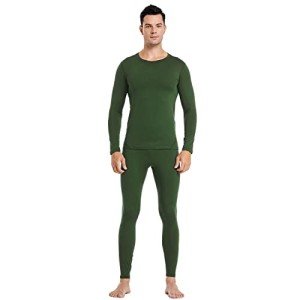 Men's Ultra-Soft Thermal Long Johns Set – Army Green