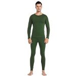 Men's Ultra-Soft Thermal Long Johns Set – Army Green