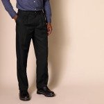 Men's Classic-Fit Expandable-Waist Dress Pants, Black