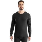 Realtree Men's Heavyweight Thermal Long Sleeve Shirt, Black