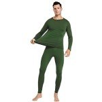 Men's Ultra-Soft Thermal Long Johns Set – Army Green
