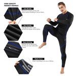 Men's Fleece-Lined Thermal Underwear Set, Black