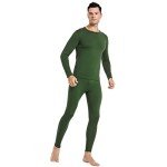 Men's Ultra-Soft Thermal Long Johns Set – Army Green