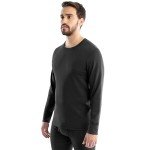 Realtree Men's Heavyweight Thermal Long Sleeve Shirt, Black