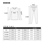 Men's Fleece-Lined Thermal Underwear Set, Black