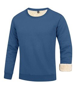 Men's Sherpa Lined Fleece Sweatshirt - Blue Gray