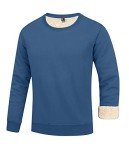 Men's Sherpa Lined Fleece Sweatshirt - Blue Gray