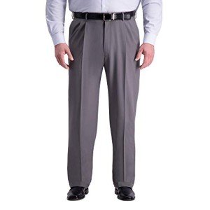 Haggar Men's Classic Fit Pleat Front Dress Pants