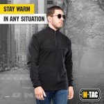 M-Tac Delta Thermal Fleece Compression Top - Black