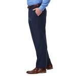 Haggar Men's Comfort Dress Pants, Classic Fit, Blue