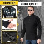 M-Tac Delta Thermal Fleece Compression Top - Black