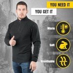 M-Tac Delta Thermal Fleece Compression Top - Black