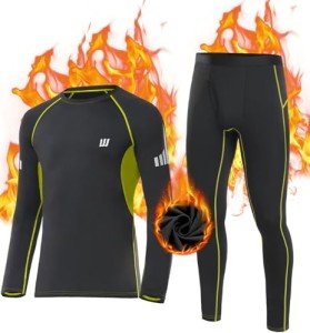 Men's Fleece Lined Thermal Underwear Set
