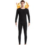 Men's Ultra Soft Thermal Base Layer Set - Black