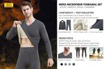Men's Fleece-Lined Thermal Underwear Set - Dark Gray