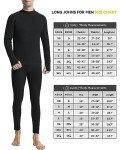 Men's Thermal Base Layer Set for Skiing - Black