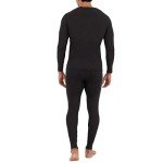 Men's Black Recycled Waffle Thermal Underwear Set