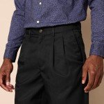 Men's Classic-Fit Expandable-Waist Dress Pants, Black