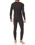 Men's Black Recycled Waffle Thermal Underwear Set