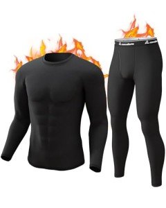 Men's Fleece Lined Thermal Long Johns Set