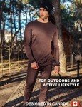 Men's Merino Wool Thermal Baselayer Set in Black