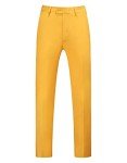 MOGU Men's Slim Fit Casual Dress Pants - Yellow