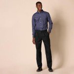 Men's Classic-Fit Expandable-Waist Dress Pants, Black