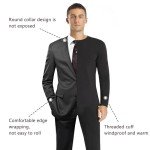 Men's Fleece Lined Thermal Underwear Set - Black