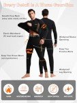 Men's Fleece Lined Thermal Underwear Set - Black