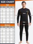 Men's Fleece Lined Thermal Underwear Set - Black