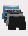Hanes Men's Boxer Briefs, Pack of 4 - Gray/Black