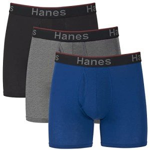 Hanes Men's Boxer Briefs with Support Pouch - 3 Pack