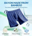 David Archy Men's Soft Bamboo Rayon Boxer Briefs 4-Pack