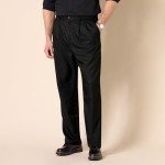 Men's Classic-Fit Expandable-Waist Dress Pants, Black
