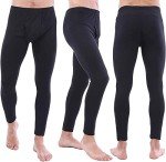 Men's Thermal Underwear - 2 Pack Black Long Johns