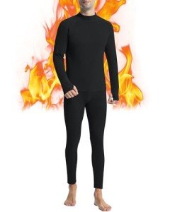 Men's Thermal Underwear Set - Fleece Lined Long Johns