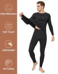 Men’s Ultra Warm Thermal Underwear Set - Black