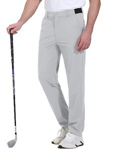 Men's Lightweight Stretch Golf Pants with Pockets