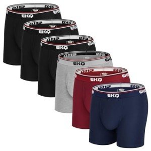 IGOLUMON Men's Bamboo Boxer Briefs 6 Pack