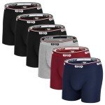 IGOLUMON Men's Bamboo Boxer Briefs 6 Pack