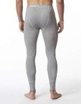 Men's Grey Heather Cotton Rib Thermal Long Johns