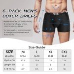 IGOLUMON Men's Bamboo Boxer Briefs 6 Pack