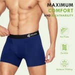 IGOLUMON Men's 6-Pack Soft Bamboo Boxer Briefs
