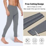Men's Fleece Lined Thermal Long Johns - Light Gray