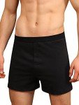 INNERSY Men's Cotton Knit Boxers 4-Pack - Black